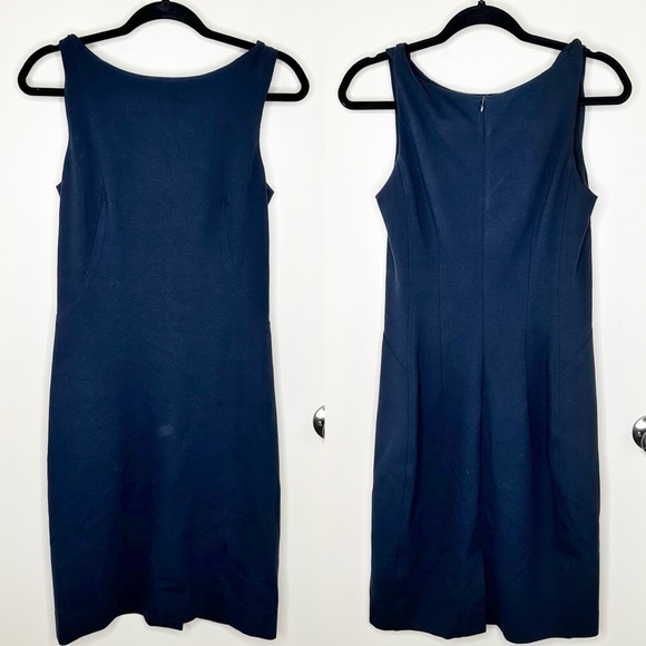 MM Lafleur Lydia Twist Strap Sheath Dress in Navy Blue - Picture 2 of 9